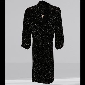 Banana Republic Lightweight Patterned Black Shirt Dress size 8